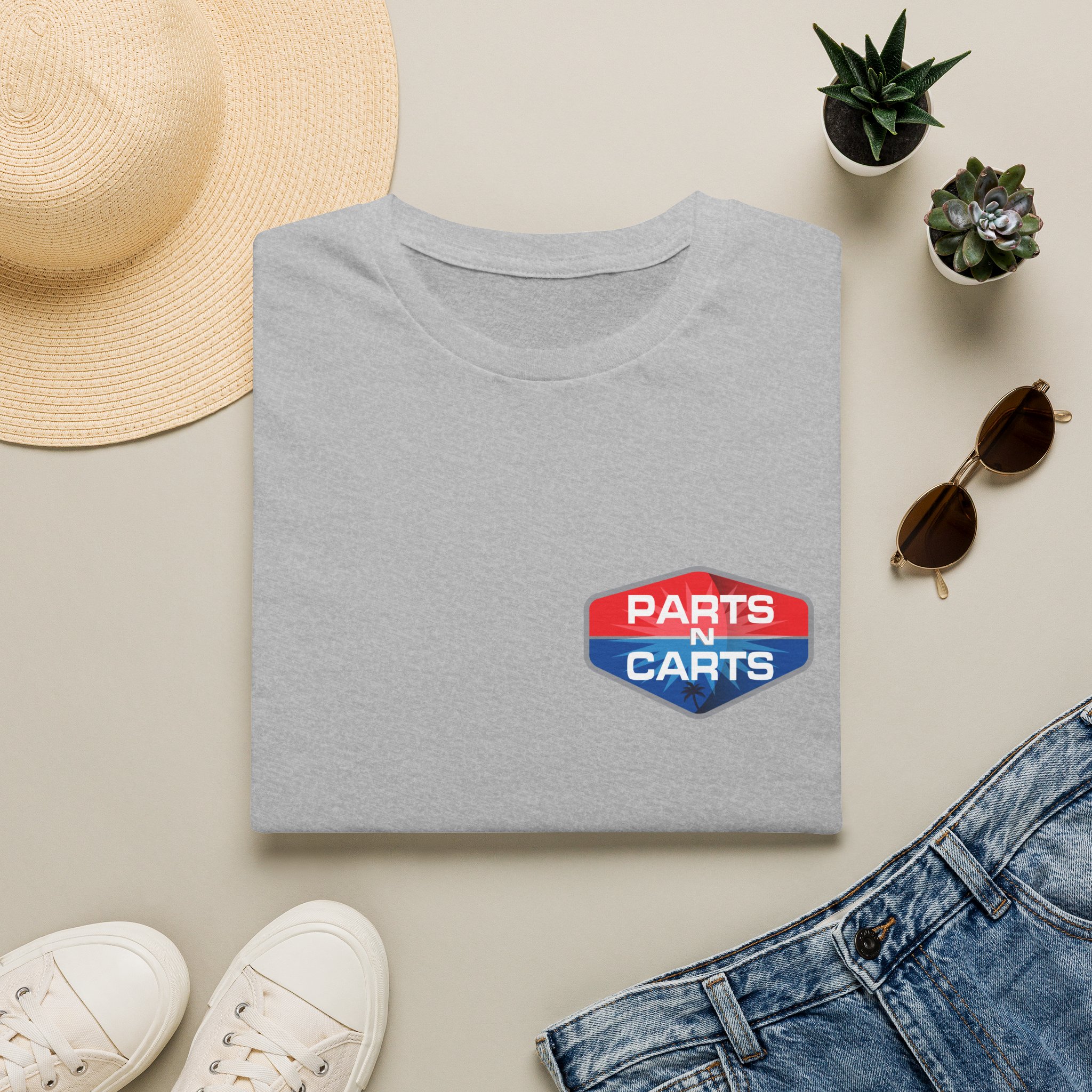 Parts & Carts Logo T-Shirt — Retro Badge Graphic Tee - Image 17