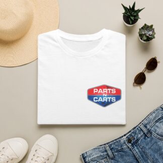 Parts & Carts Logo T-Shirt — Retro Badge Graphic Tee