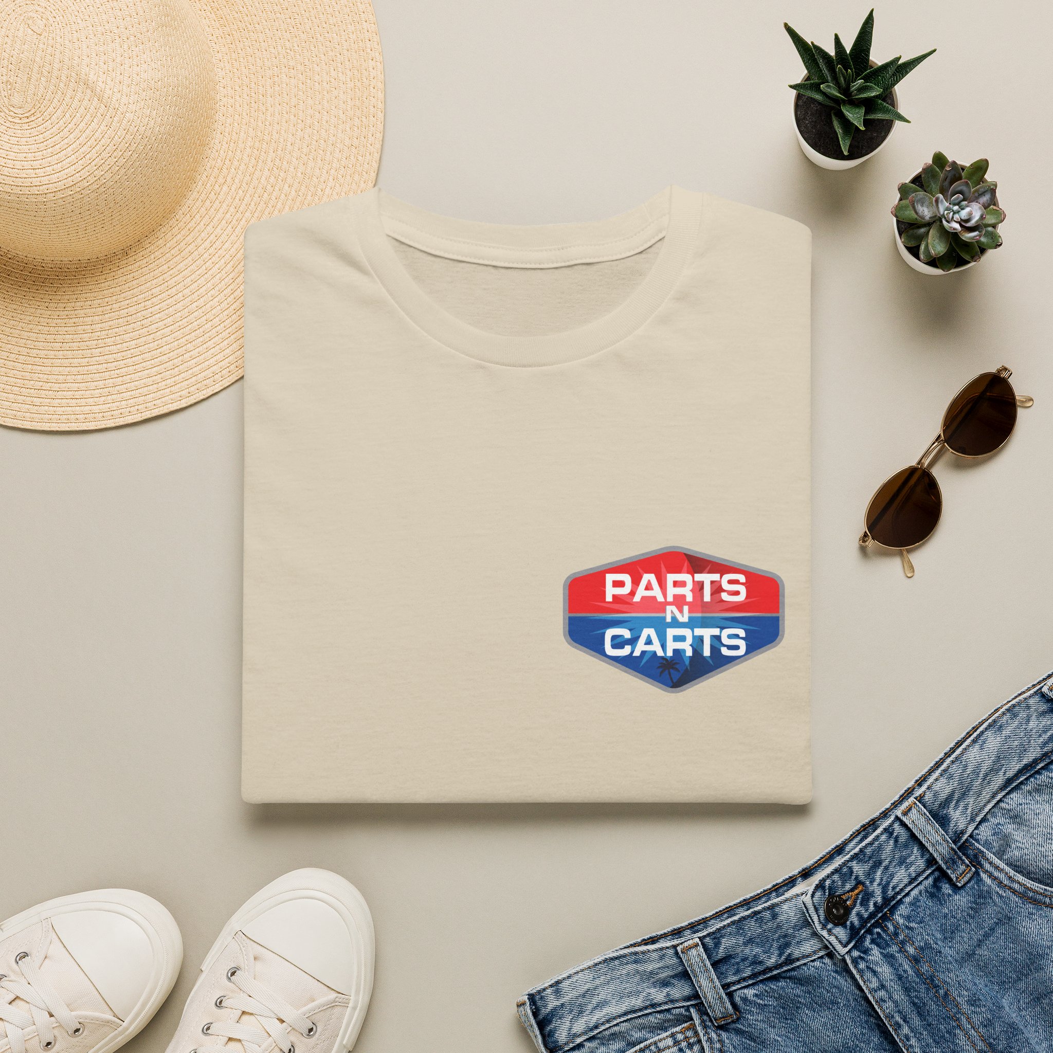 Parts & Carts Logo T-Shirt — Retro Badge Graphic Tee - Image 9