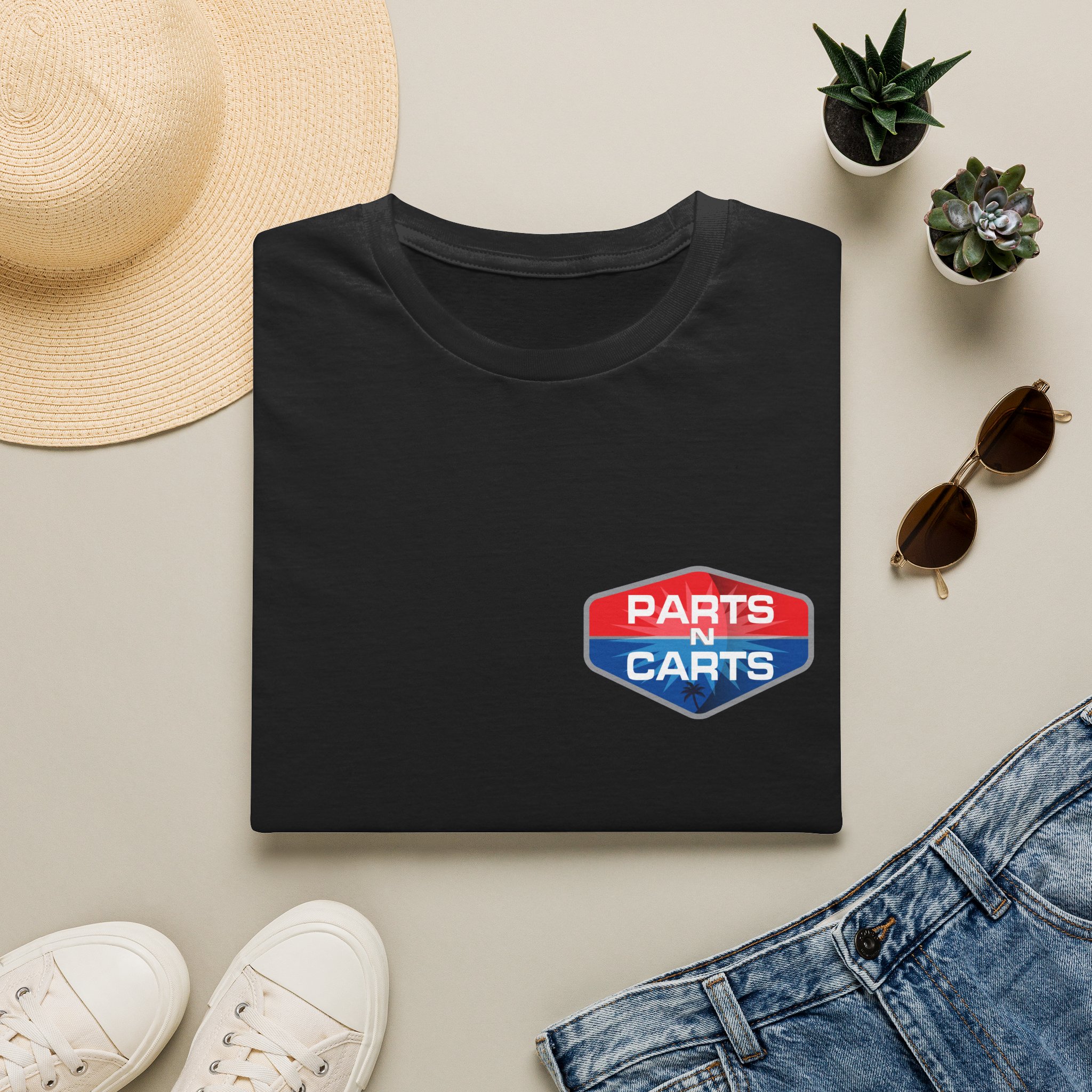 Parts & Carts Logo T-Shirt — Retro Badge Graphic Tee - Image 5