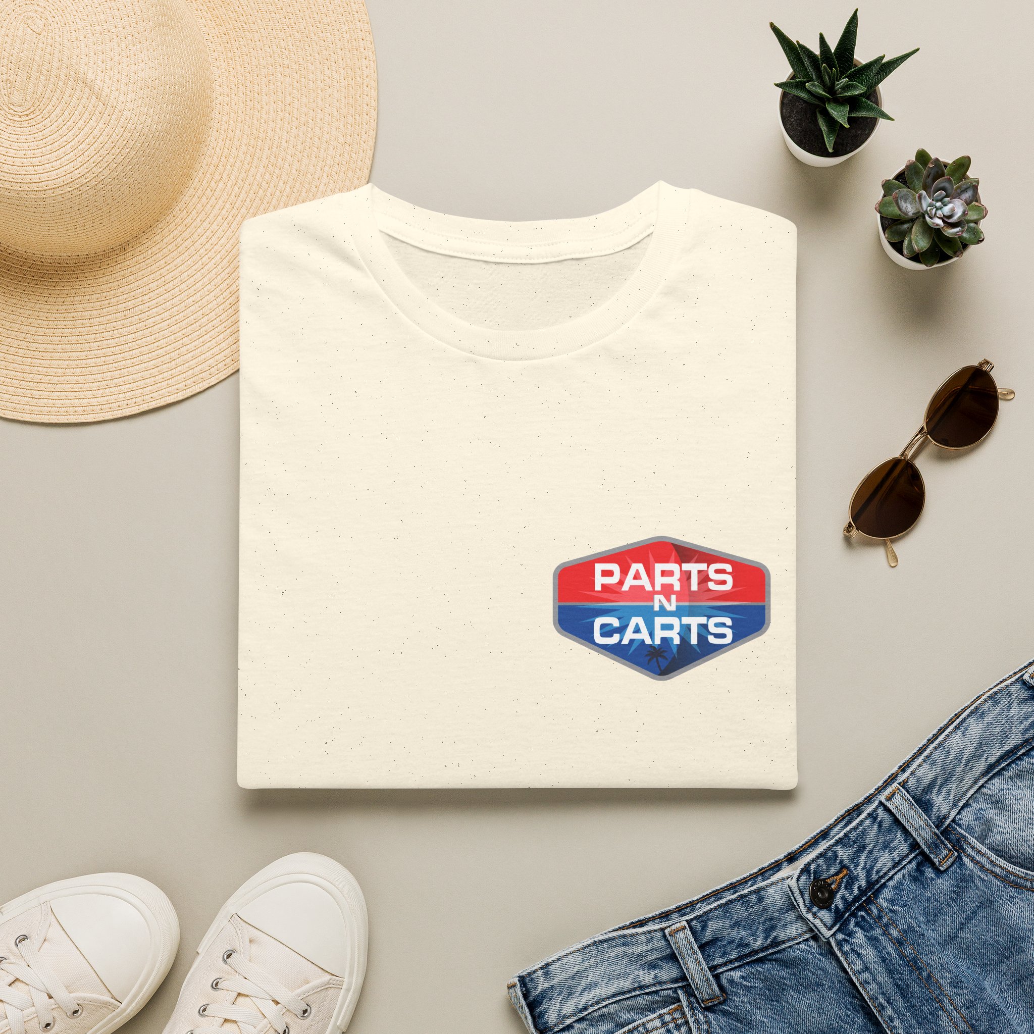 Parts & Carts Logo T-Shirt — Retro Badge Graphic Tee - Image 21