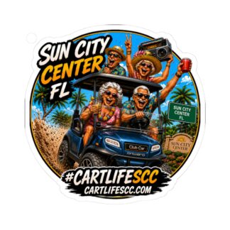 Retired Cart Life Sticker — “Cart Life Sun City Center” Decal