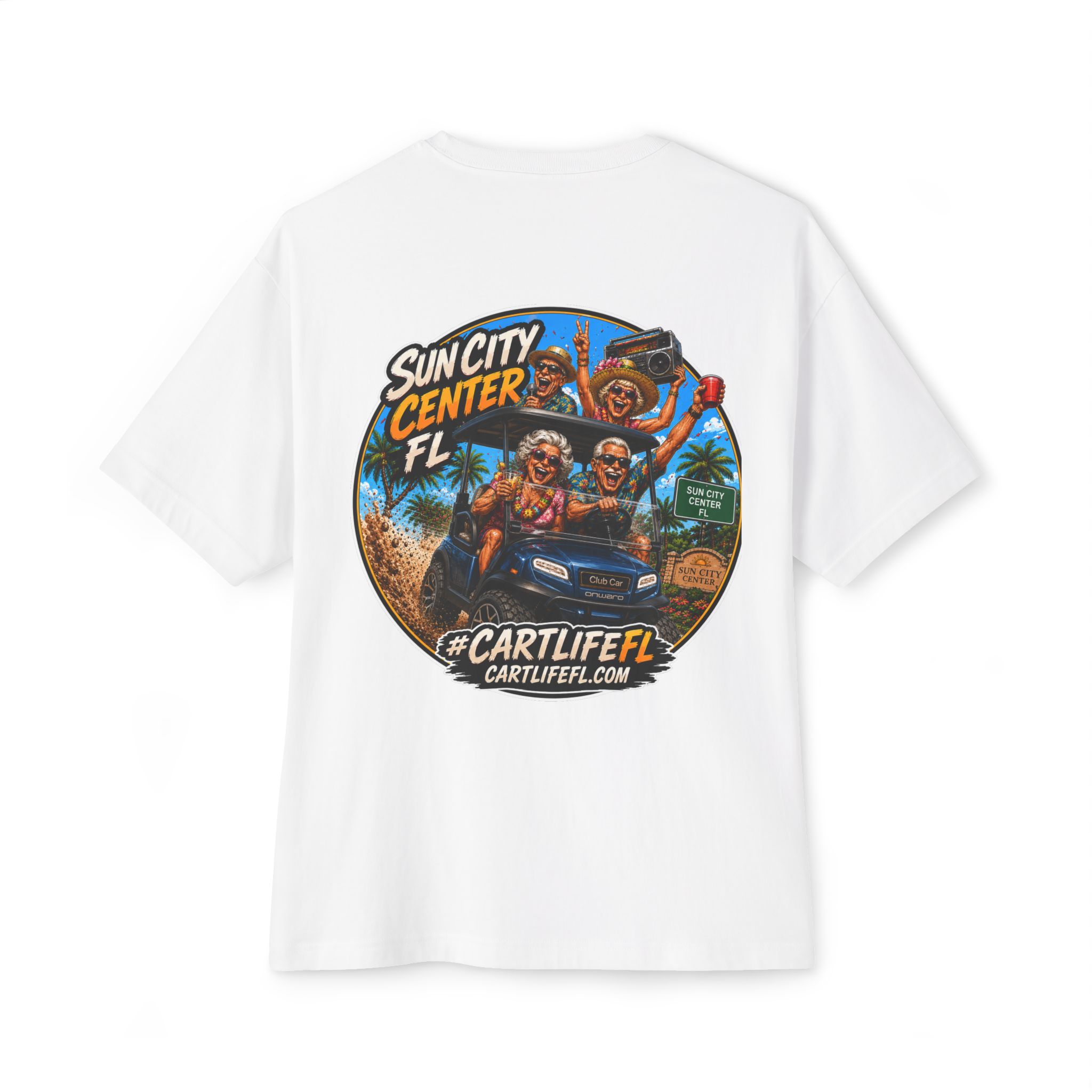 Sun City Center FL Graphic Tee — "#CARTLIFEFL" - Image 2