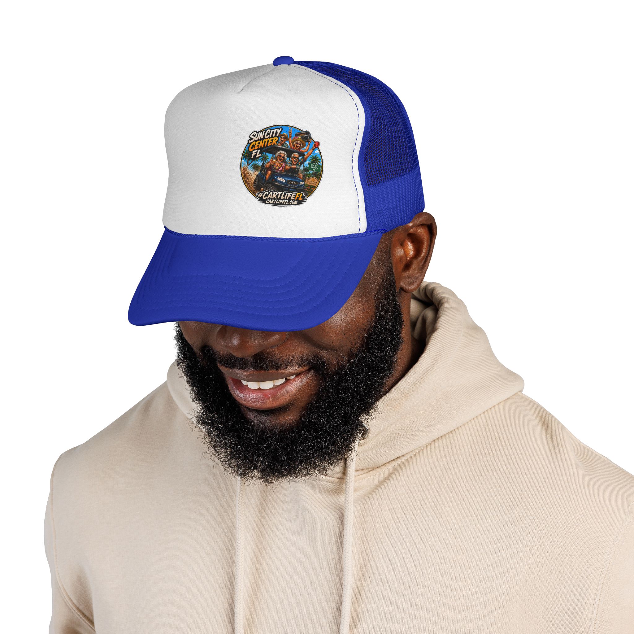 CartLifeFL Trucker cap — Sun City Center FL Retro Beach Patch - Image 6
