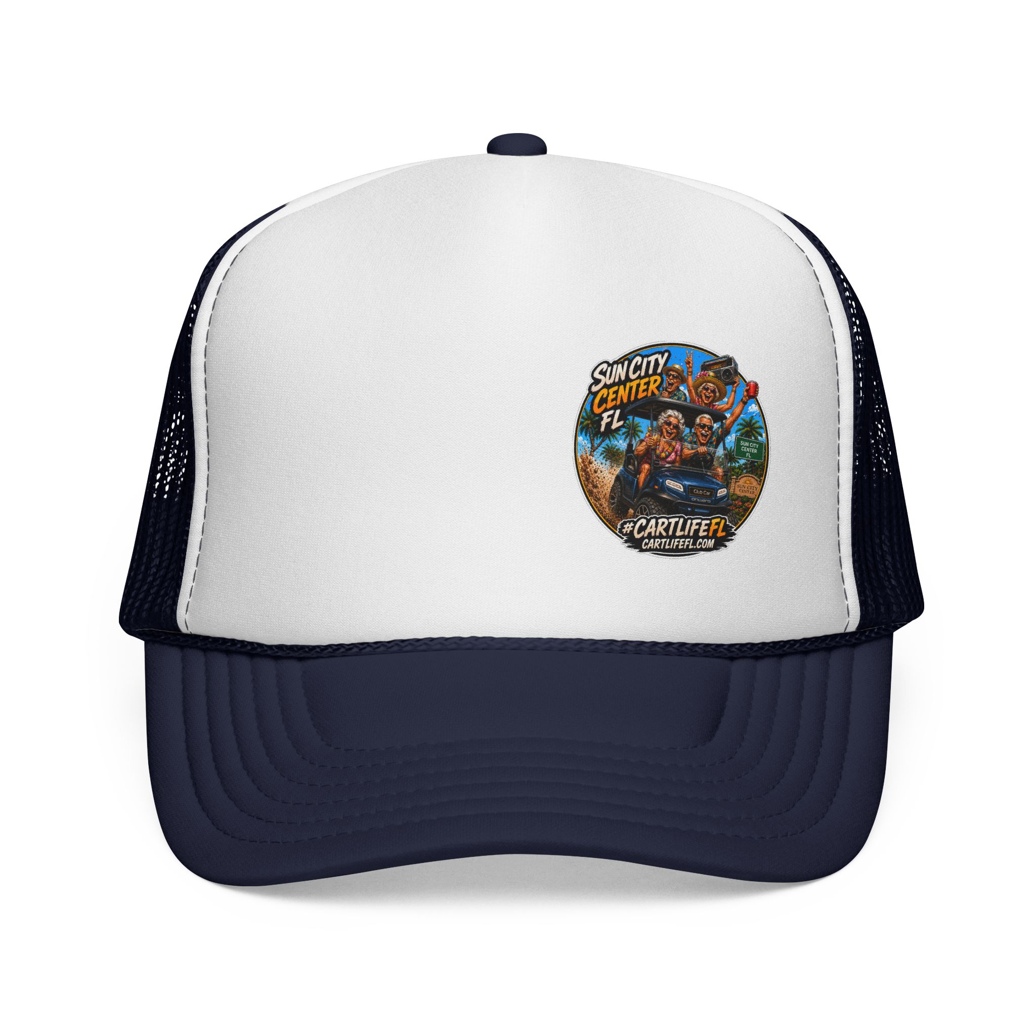 CartLifeFL Trucker cap — Sun City Center FL Retro Beach Patch - Image 5
